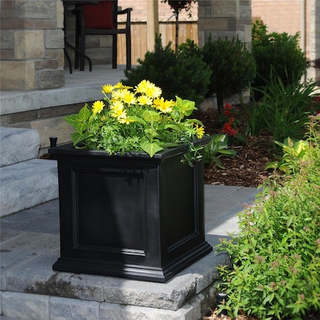 Lawnitator Fairfield 20 in. x 20 in. Patio Planter - Black LA2621761